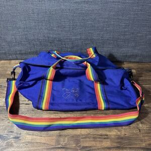 Rainbow Strap 80s 90s Duffle Bag Gym Bag Shoulder Strap